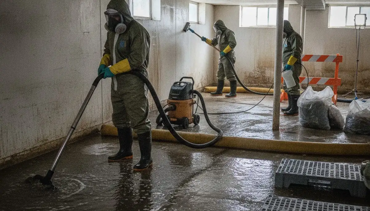 Fremont, CA sewage cleanup technicians restoring a water-damaged home after a backup