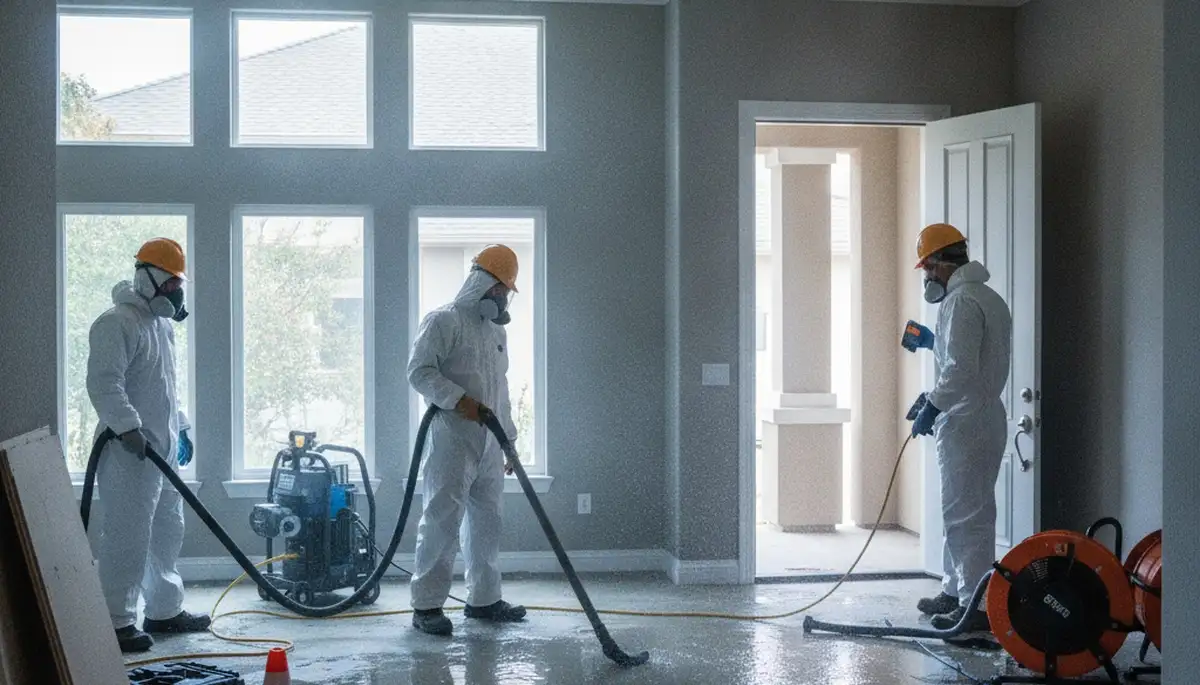 Water damage restoration crew serving Fremont, CA for emergency cleanup and drying