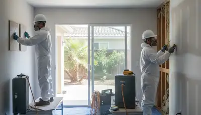 Water damage restoration crew serving Fremont, CA with emergency cleanup and drying equipment