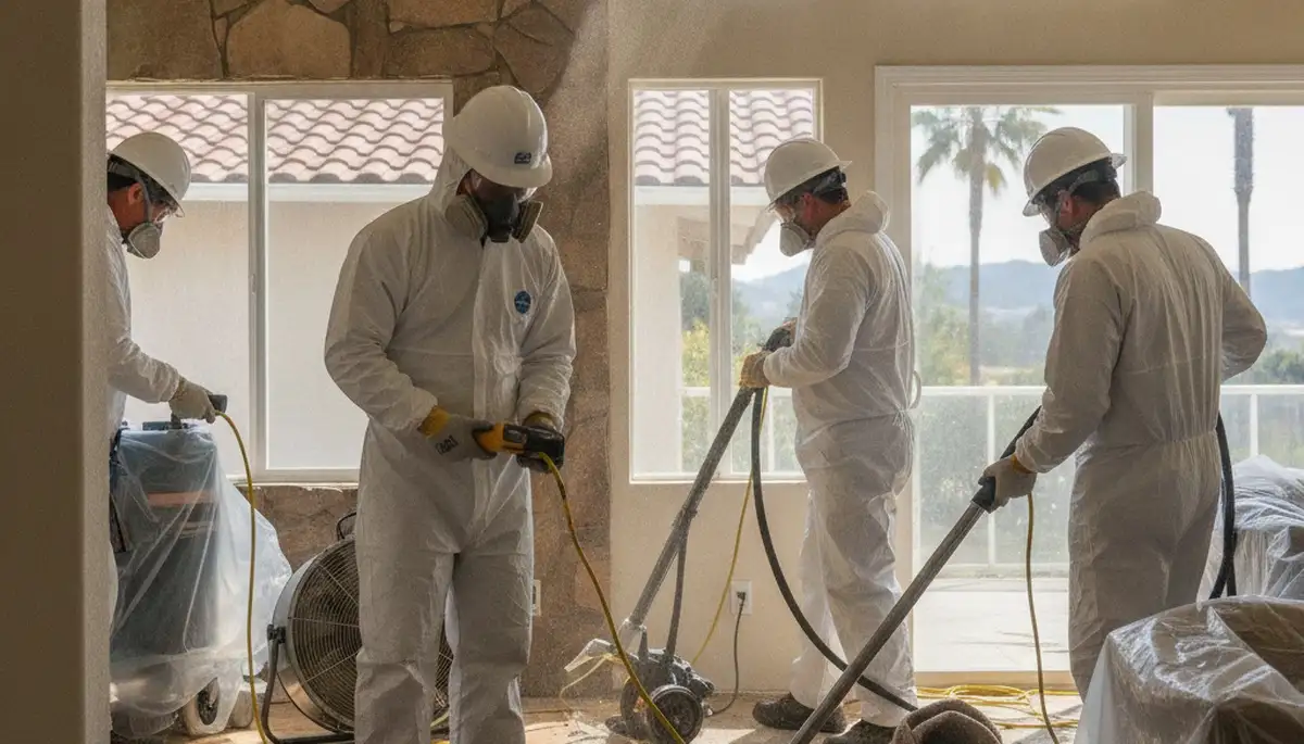 Water damage restoration team serving Fremont, CA for emergency water extraction and cleanup