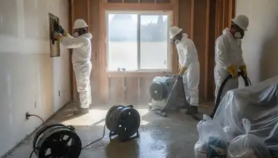 Water damage restoration team in Fremont, CA providing emergency cleanup and drying services