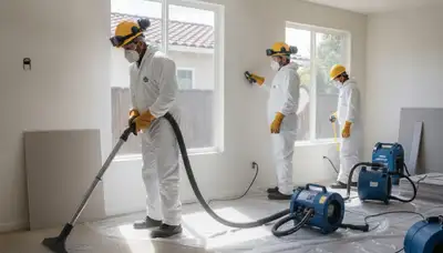 Water damage restoration team in Fremont, CA providing emergency water removal and cleanup